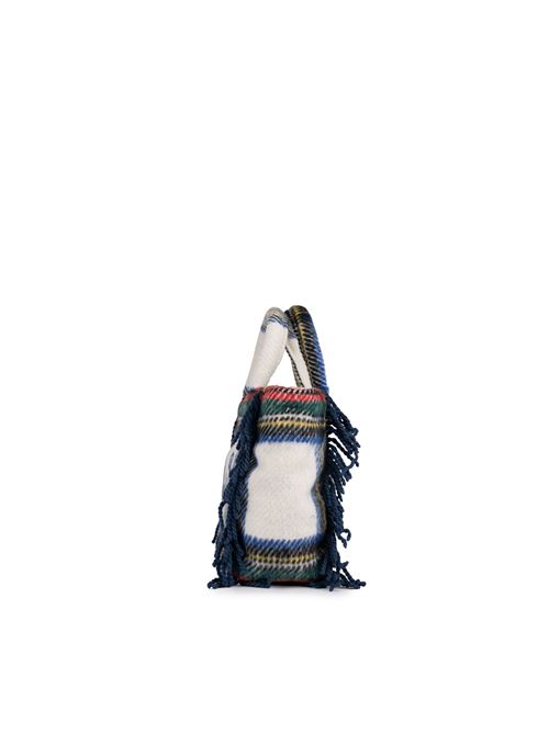 Borsa Vanity Mini Tartan blu bianco Mc2 Saint Barth | VANITY MINI W01454G TARTAN 1061 EMB